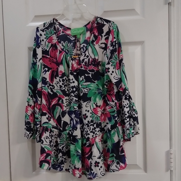 Cappagallo Floral Fairycore Tunic Boho Blouse Shirt NWT Size S - Picture 5 of 5